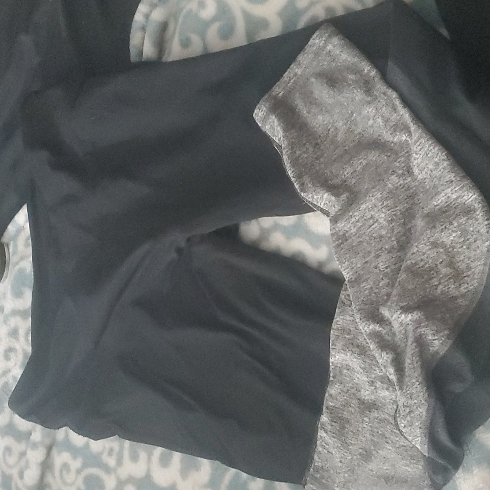 Tangerine full length size L leggings, Grey Blk